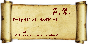 Polgári Noémi névjegykártya